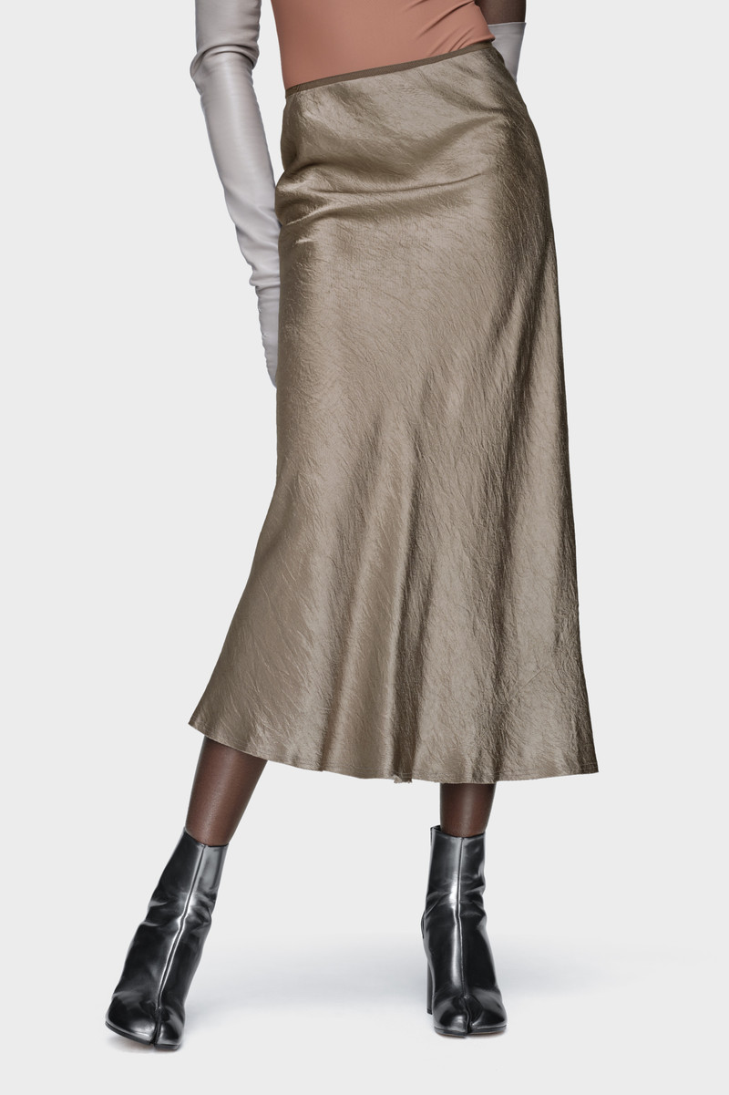 Maison Margiela Satin midi skirt outlook
