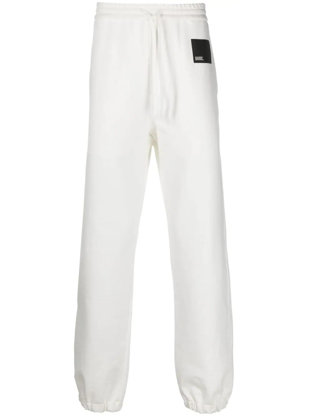 logo-patch cotton track pants - 1