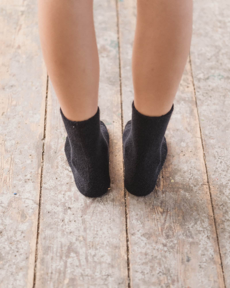 Buckle Overankle Socks - Textured Organic Cotton 3