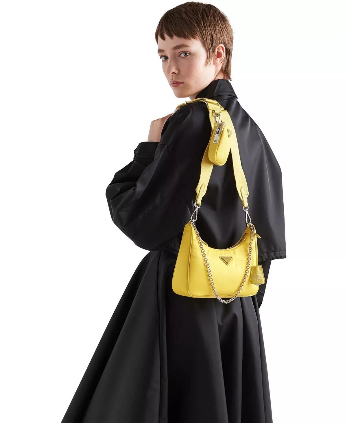 Re-Edition 2005 Re-Nylon Bag with Saffiano Mini Bag - 2