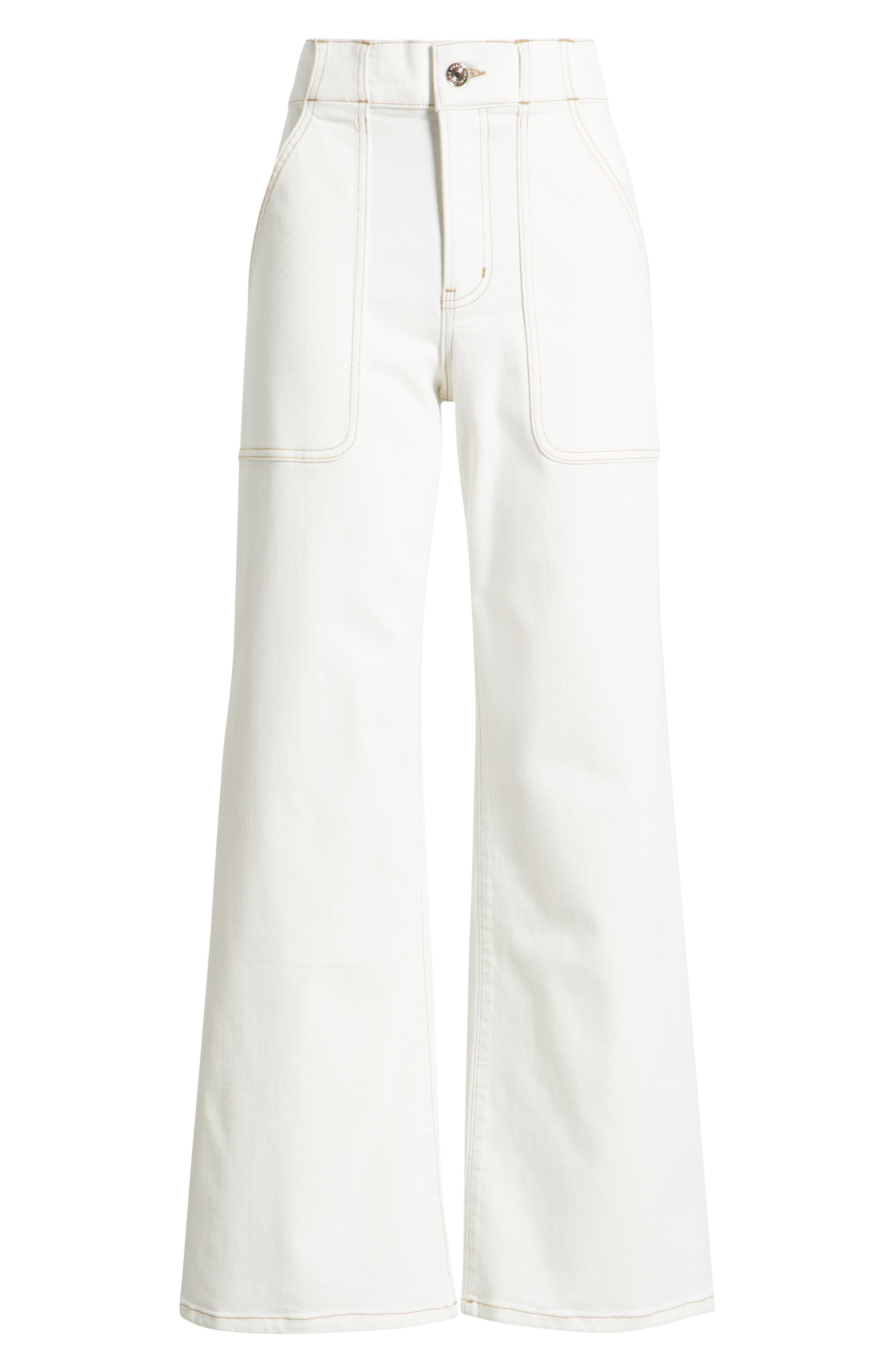 FRAME The Modern Pocket Wide Leg Jeans in Au Natural Clean at Nordstrom - 5