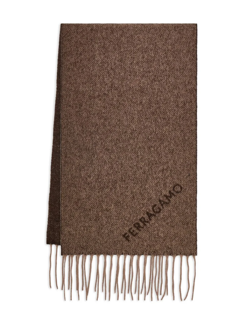 jacquard fringed scarf - 1