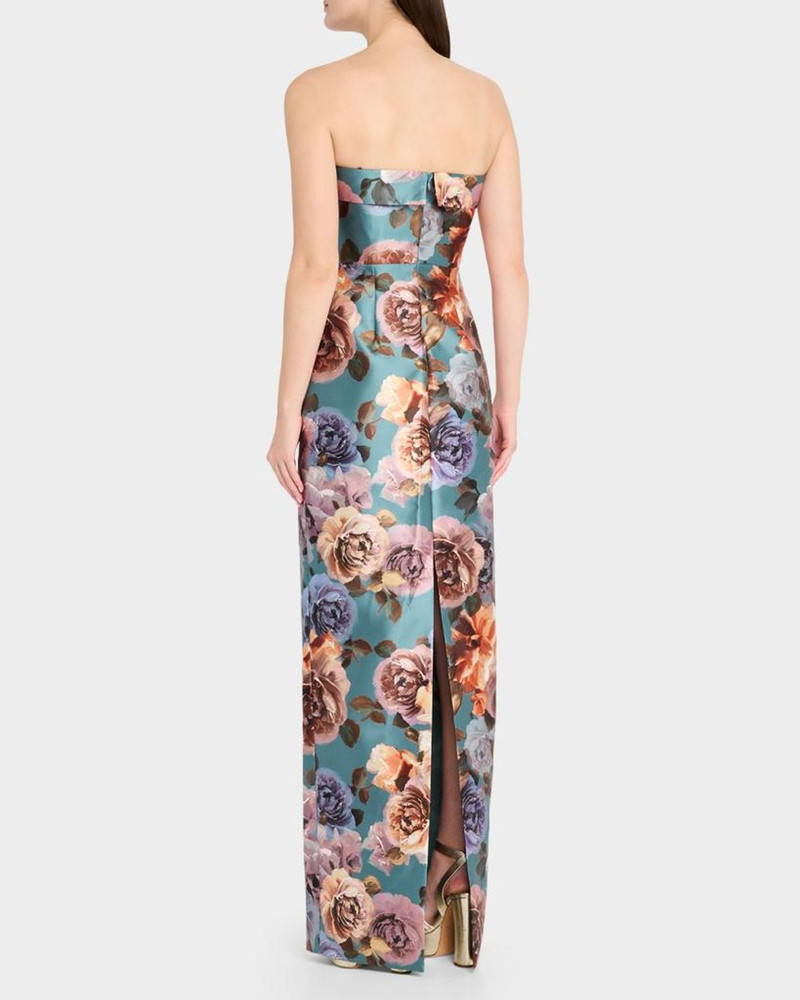 Cleo Strapless Floral-Print Column Gown 3