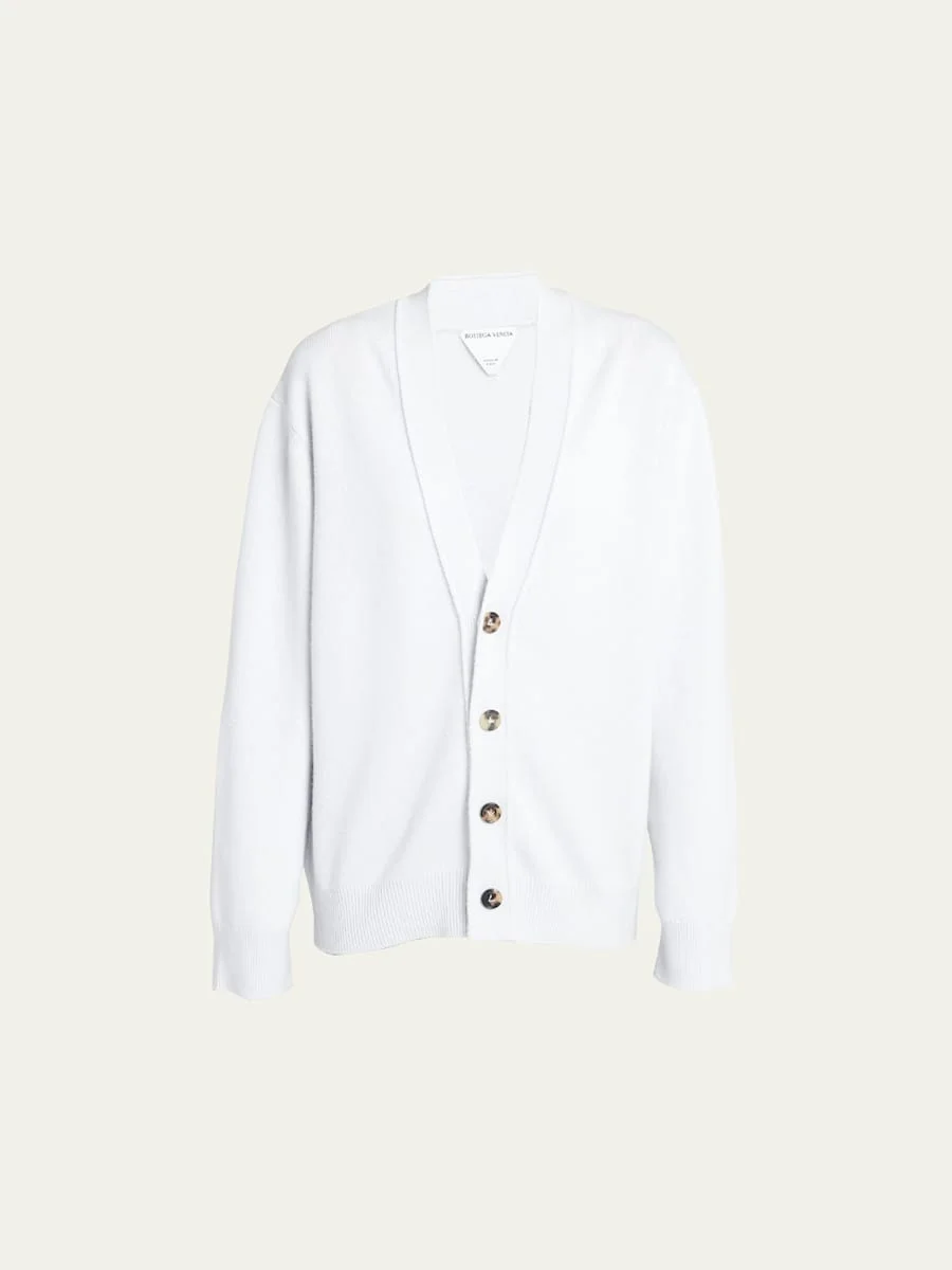 Classic Cashmere Cardigan with Intrec Patches - 1