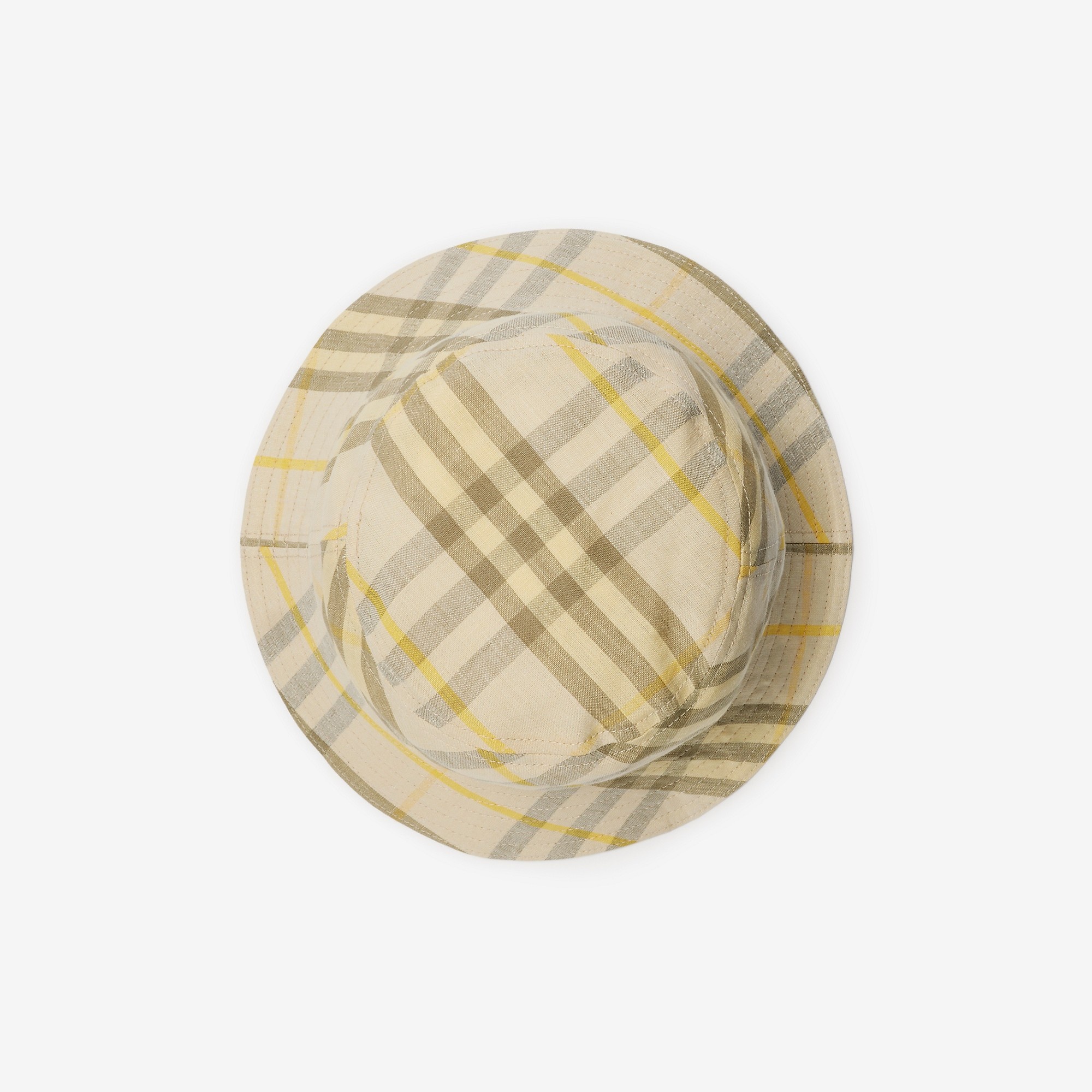 Check Linen Bucket Hat - 4
