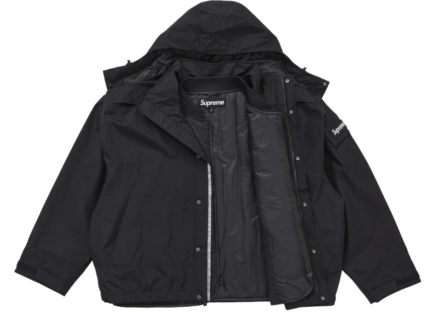 Supreme 2-in-1 GORE-TEX Shell + Quilted Liner Vest Black - 2