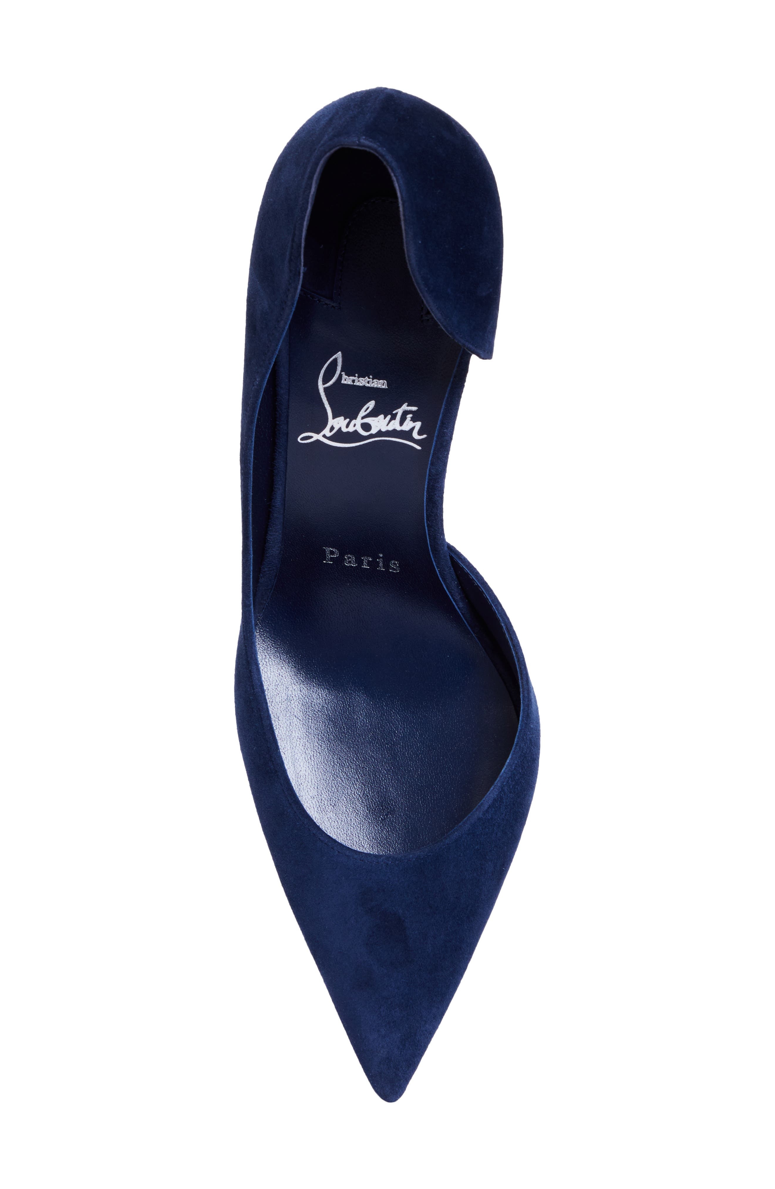 Christian Louboutin Iriza Pointed Toe Half d'Orsay Pump in Zaffiro/Lin Zaffiro at Nordstrom - 5