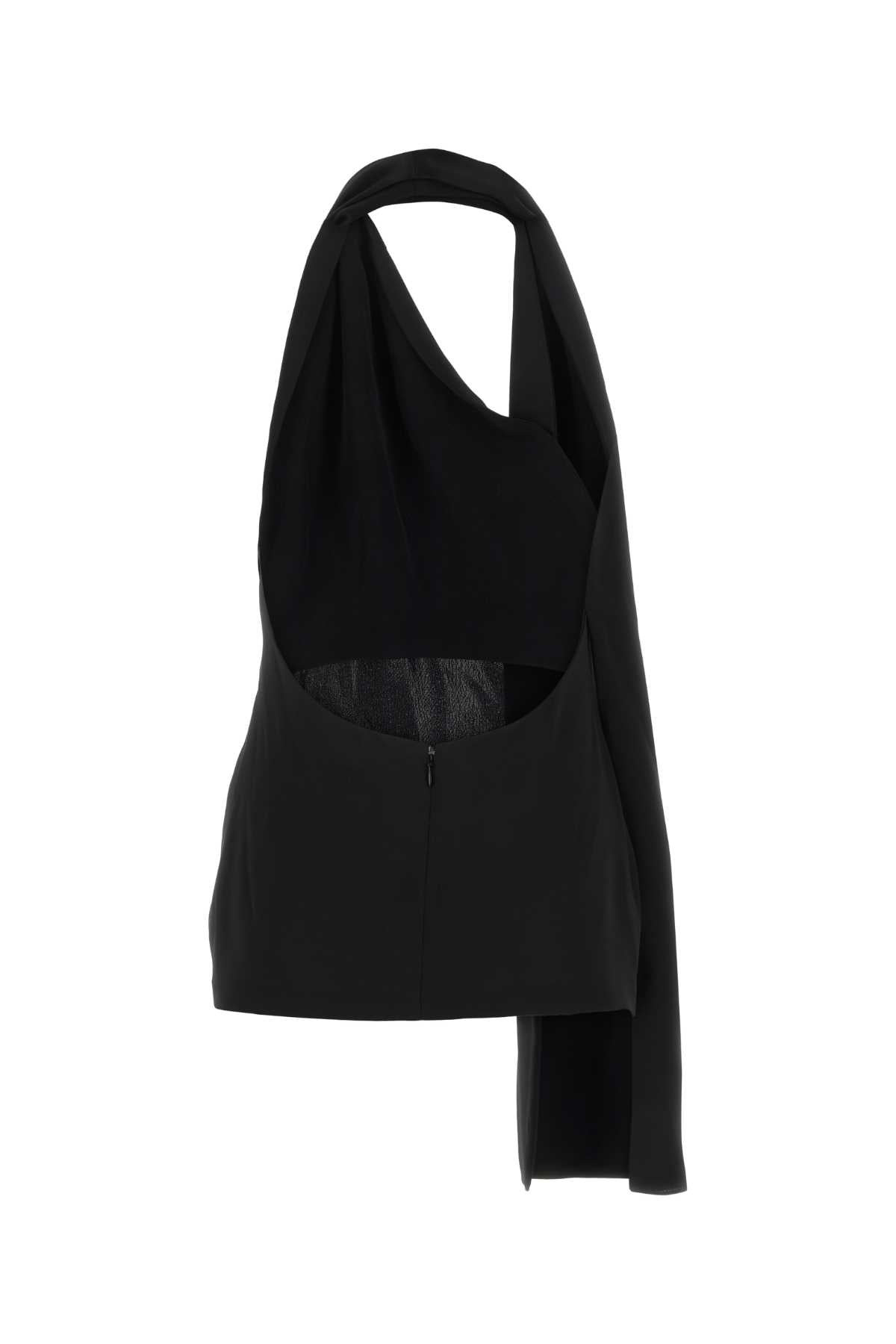 Loewe Women Black Satin Mini Dress - 2