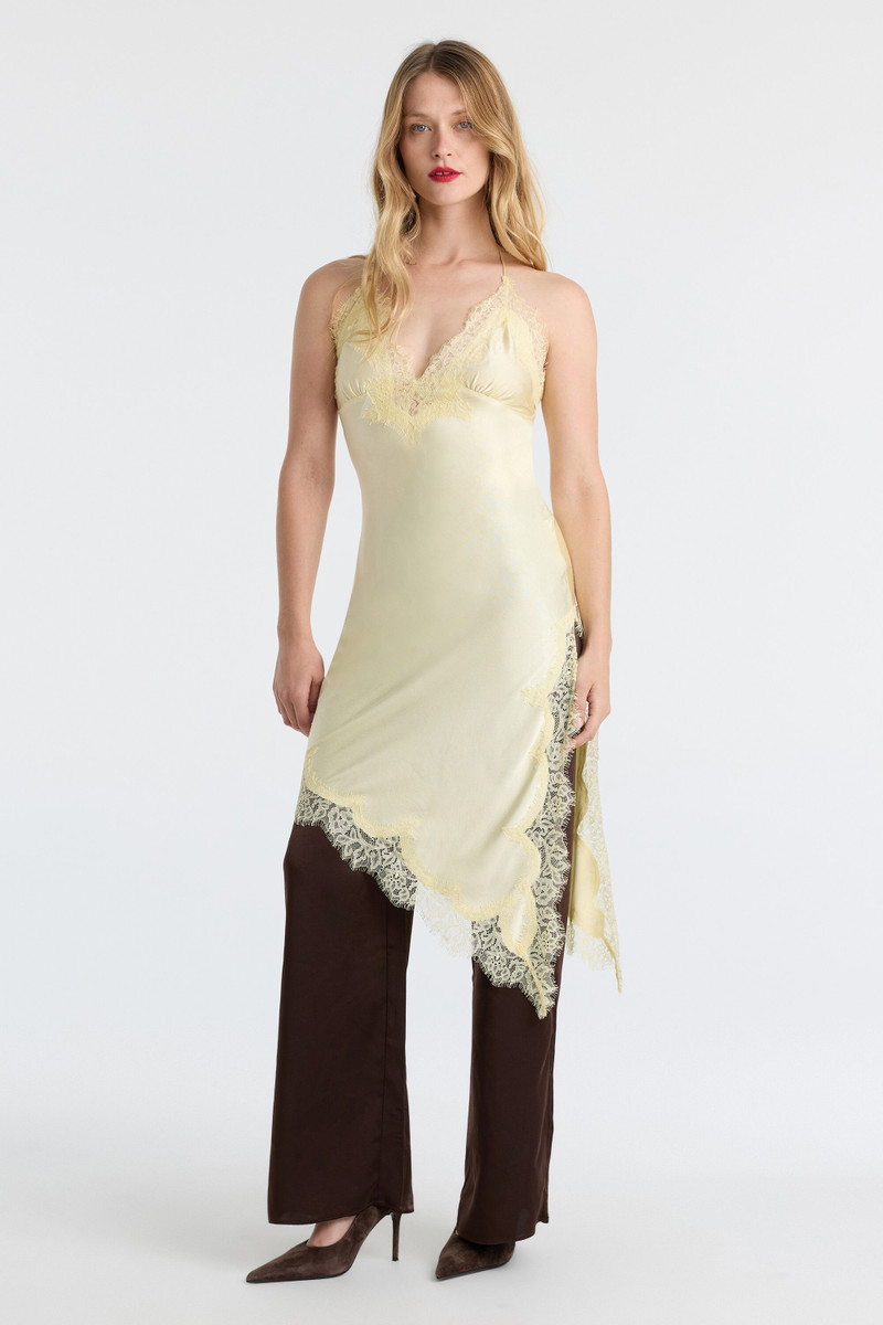 BARDOT Silvio Halter Mini Dress In Buttercup outlook