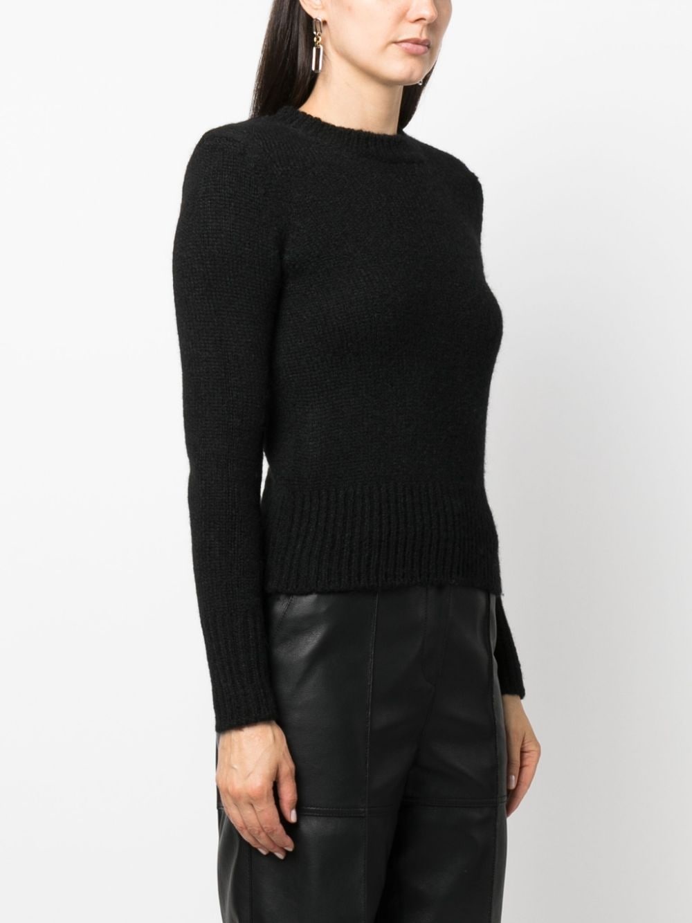 crew-neck ribbed jumper - 3