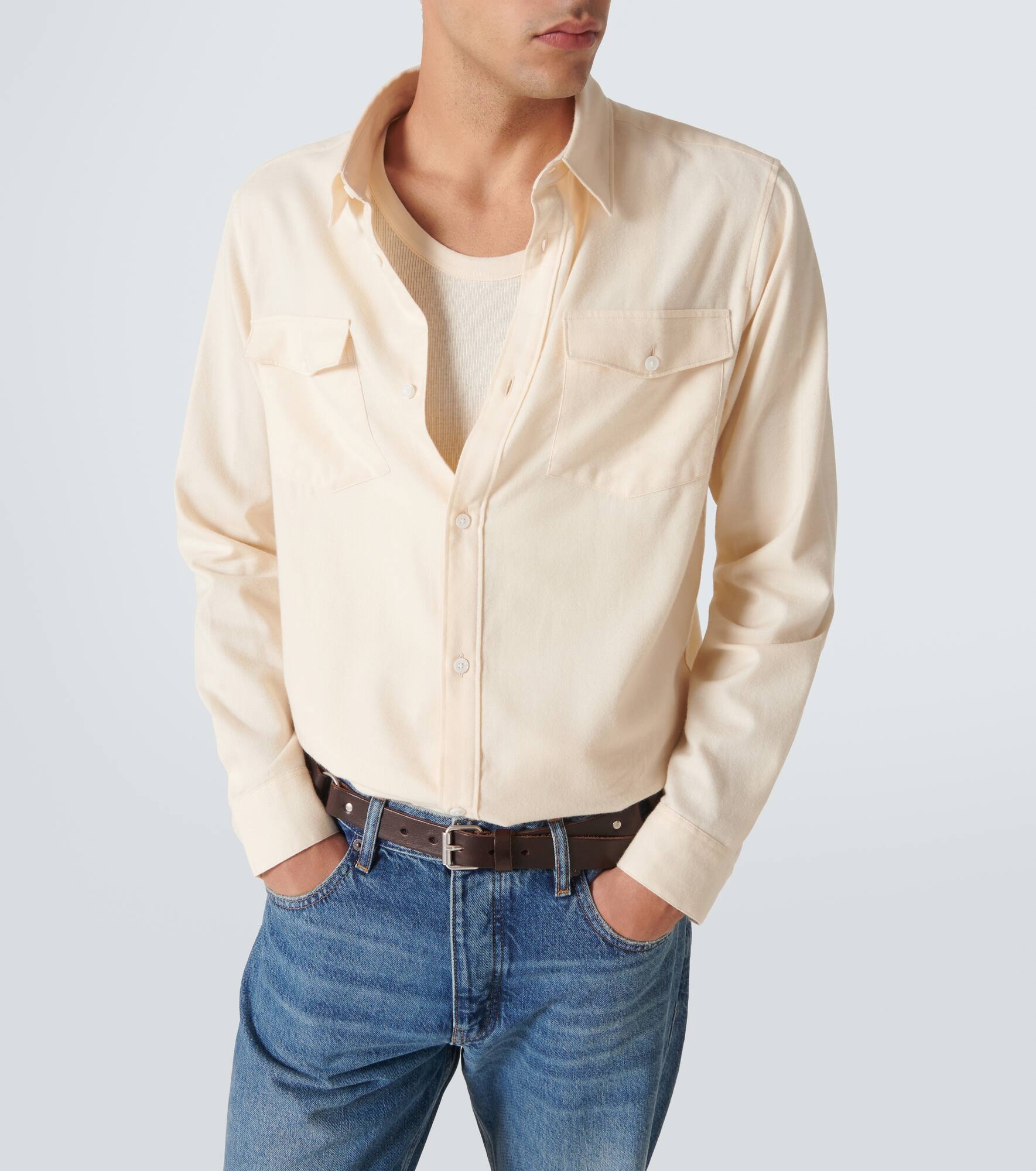 Cotton and wool shirt - 5