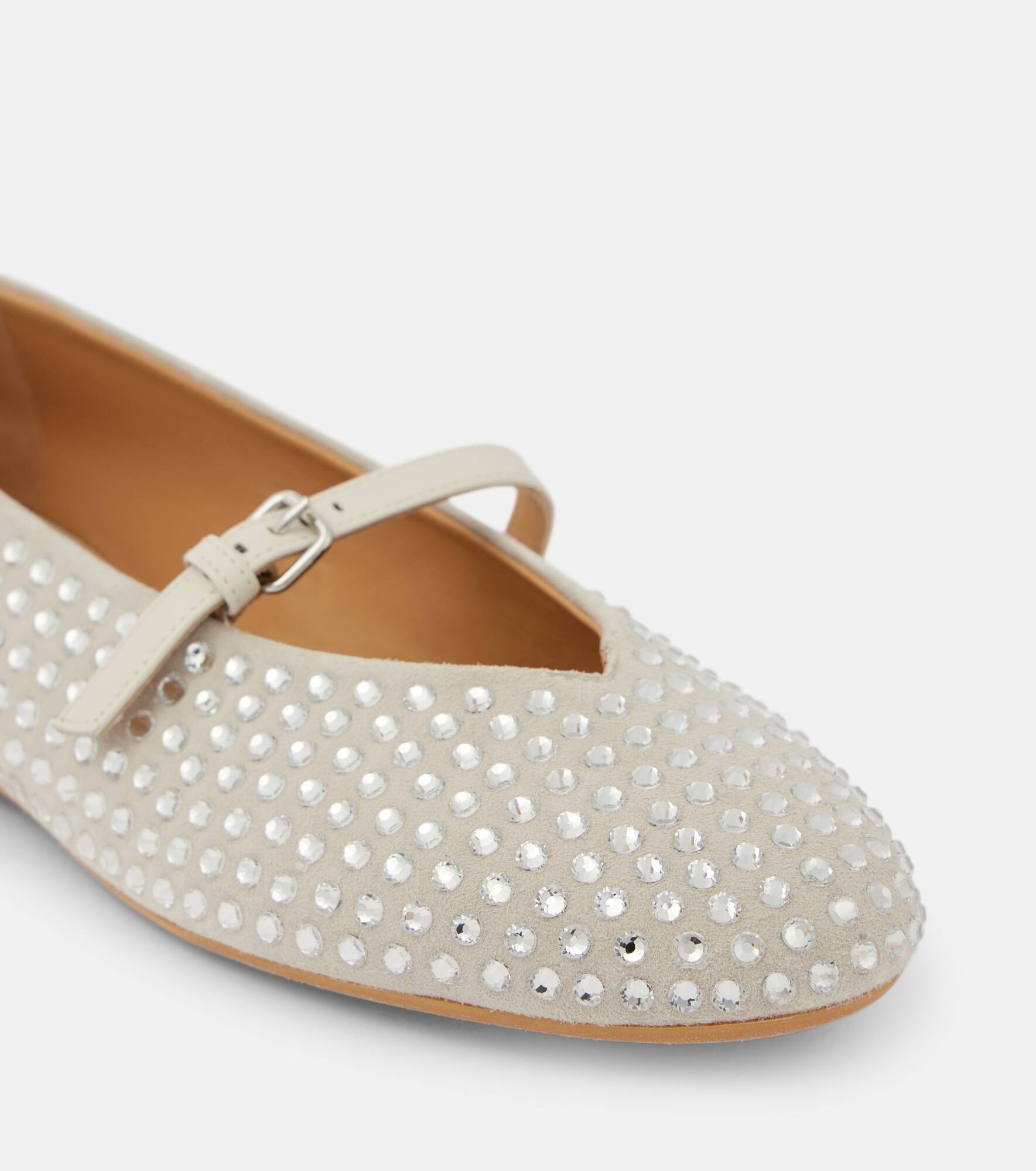 Embellished suede ballet flats - 6
