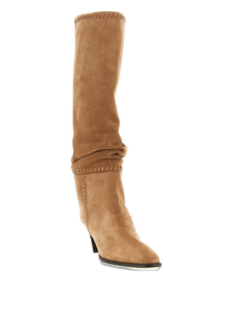 JIMMY CHOO 60mm Hart stitched knee-high boots outlook
