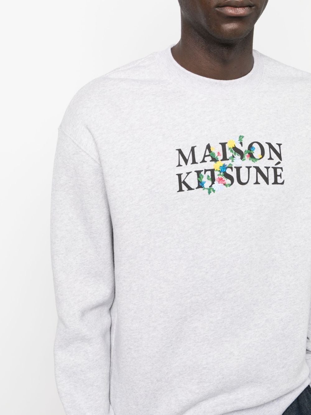 logo-print cotton sweatshirt - 5