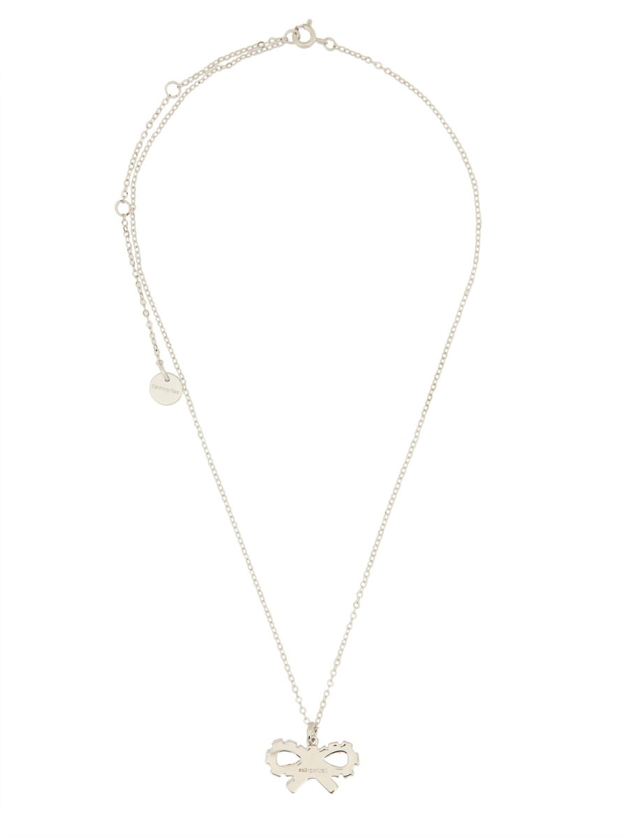 NECKLACE WITH BOW AND CRYSTALS - 2