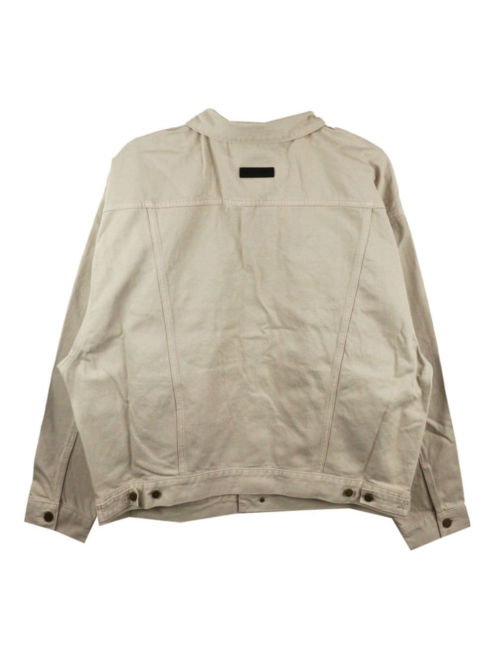logo-appliquÃ© denim shirt jacket - 2