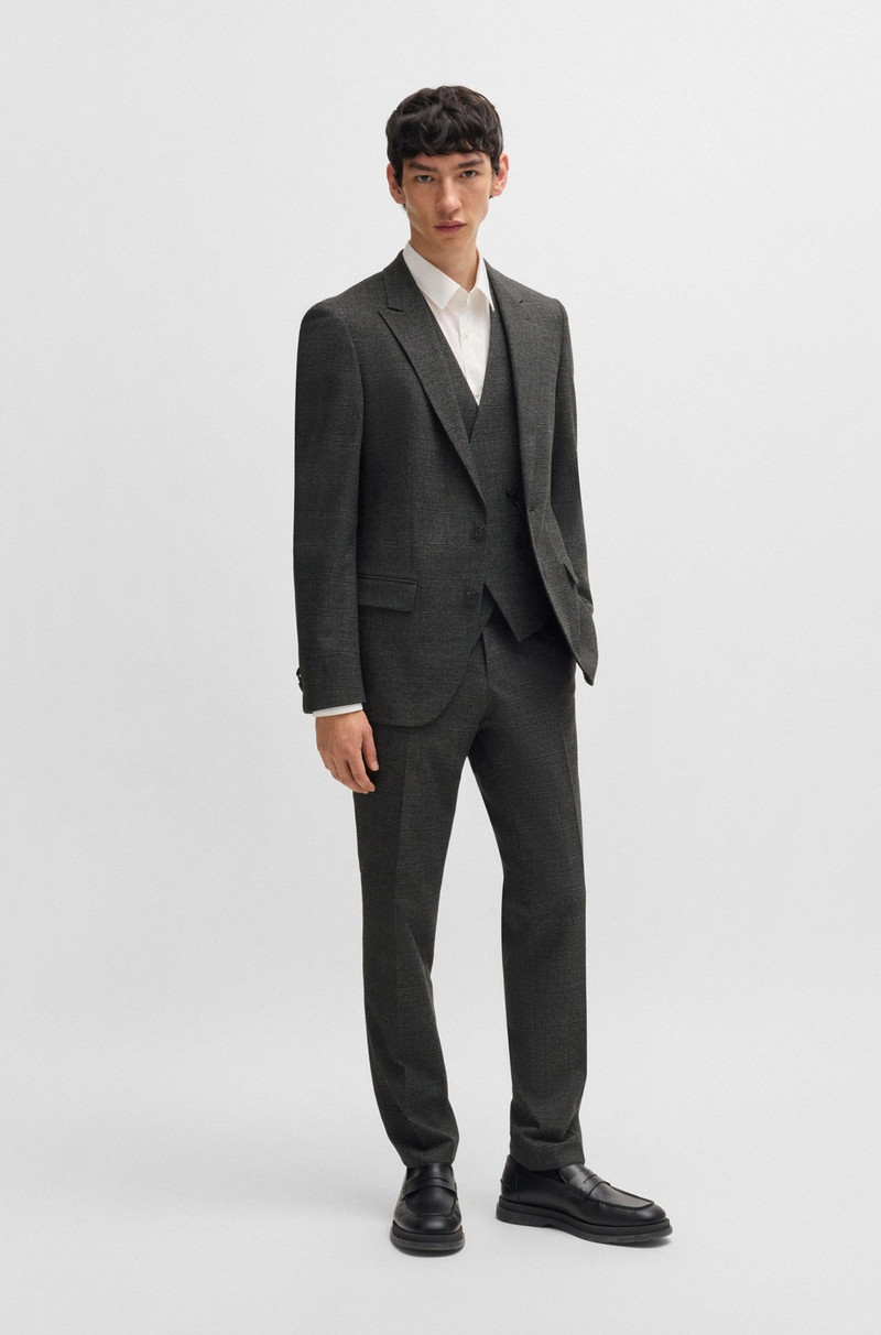 THREE-PIECE SLIM-FIT SUIT IN CHECKED FLANNEL 1