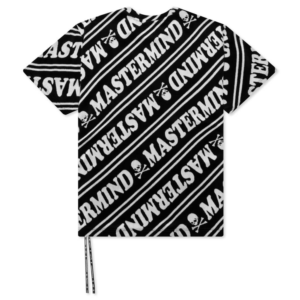 MASTERMIND JAPAN 2 COLOR VELOUR T-SHIRT - BLACK X WHITE - 2