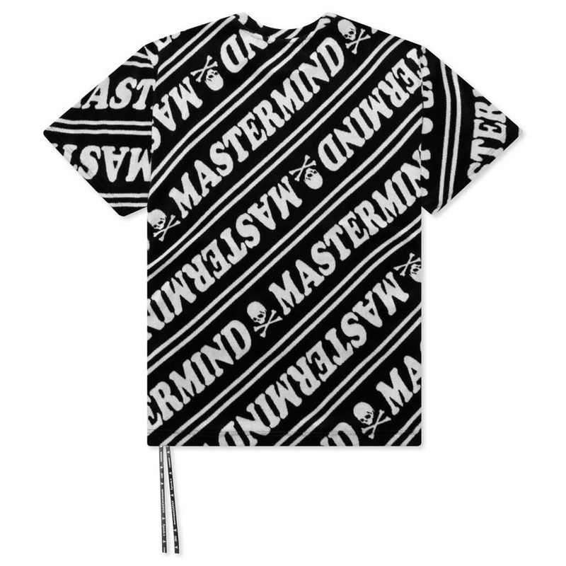 mastermind JAPAN MASTERMIND JAPAN 2 COLOR VELOUR T-SHIRT - BLACK X WHITE outlook