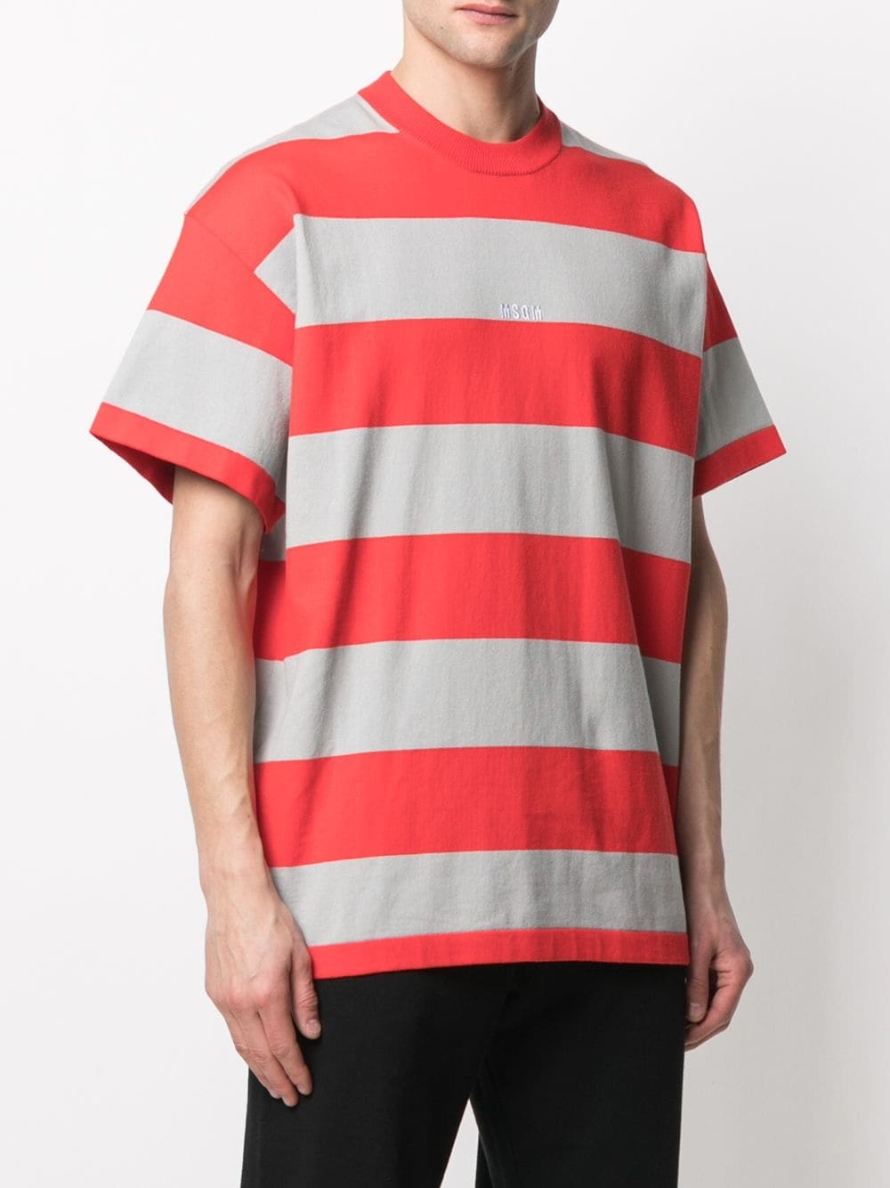 logo-print striped T-shirt - 3