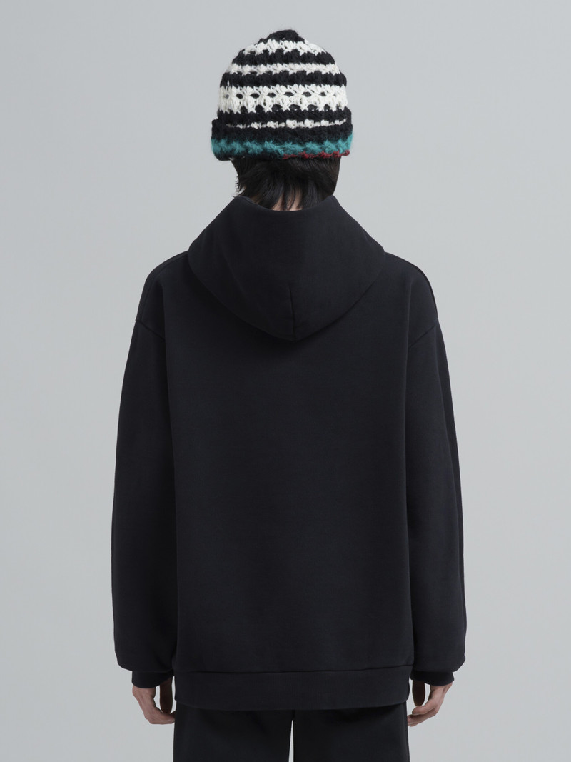 BLACK FOUND OBJECTS PRINT ORGANIC BRUSHED JERSEY SWEATSHIRT 3