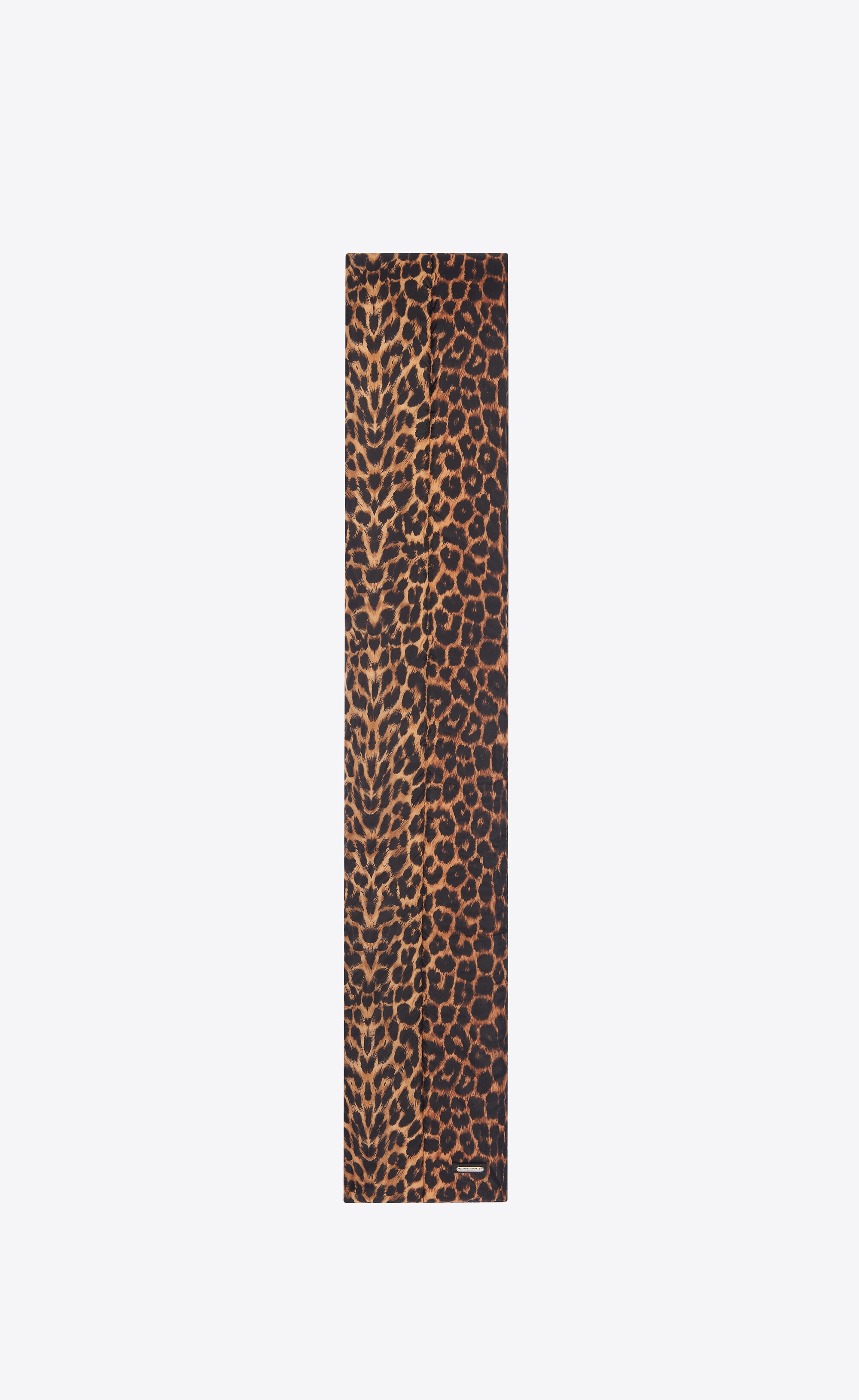 leopard-print puffer scarf in nylon - 1