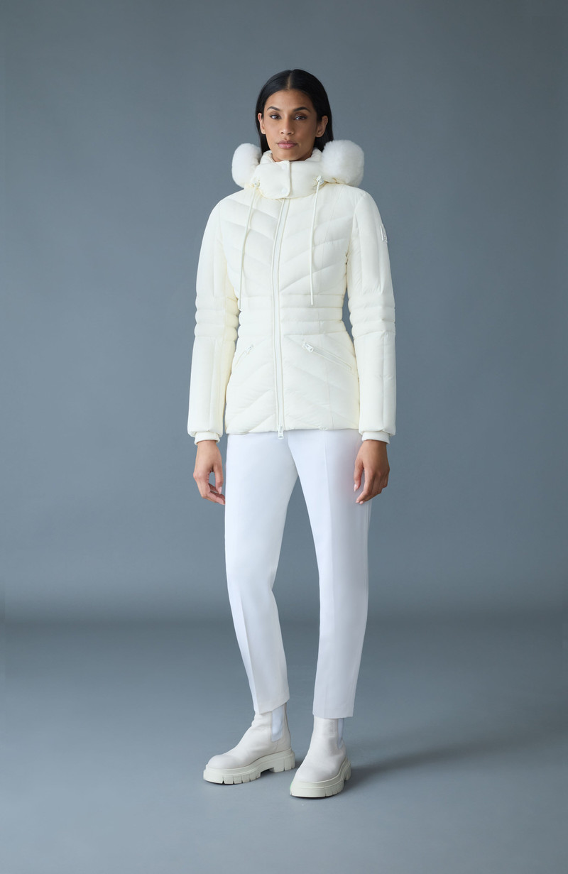 MACKAGE NADIA-SHZ Hooded Down Jacket With Shearling Trim outlook