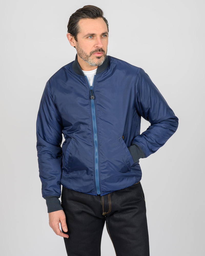 Iron Heart REVERSIBLE FLEECE JACKET - NAVY outlook