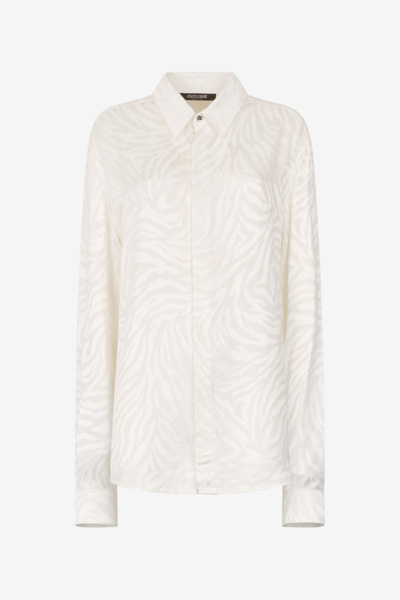 Long Shirt With Tiger Skin Print 1