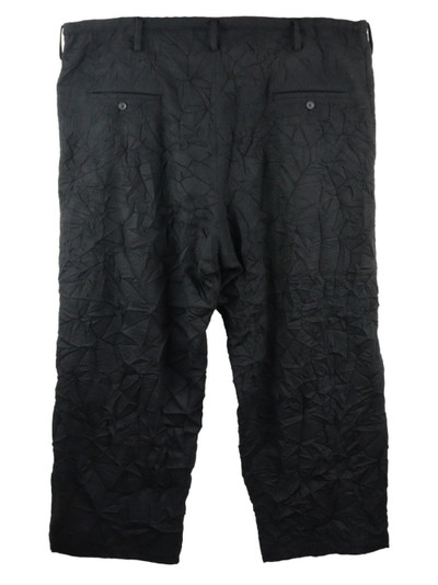Yohji Yamamoto crinkled wool-blend shorts outlook