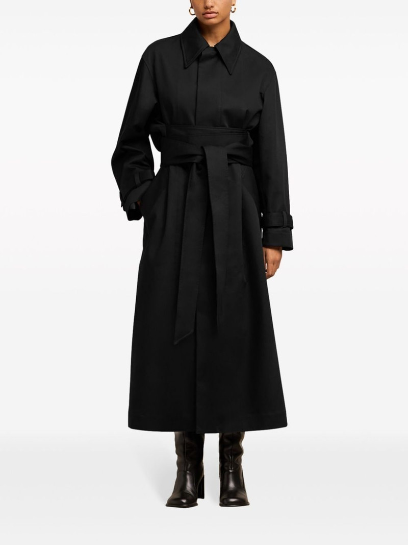 AMI Paris belted cotton trench coat outlook