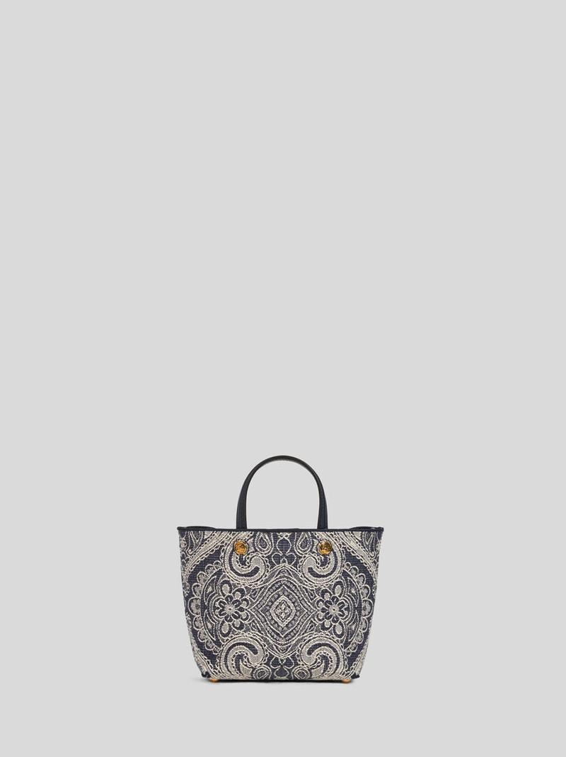 ETRO ESSENTIAL MINI JACQUARD DENIM TOTE BAG 3