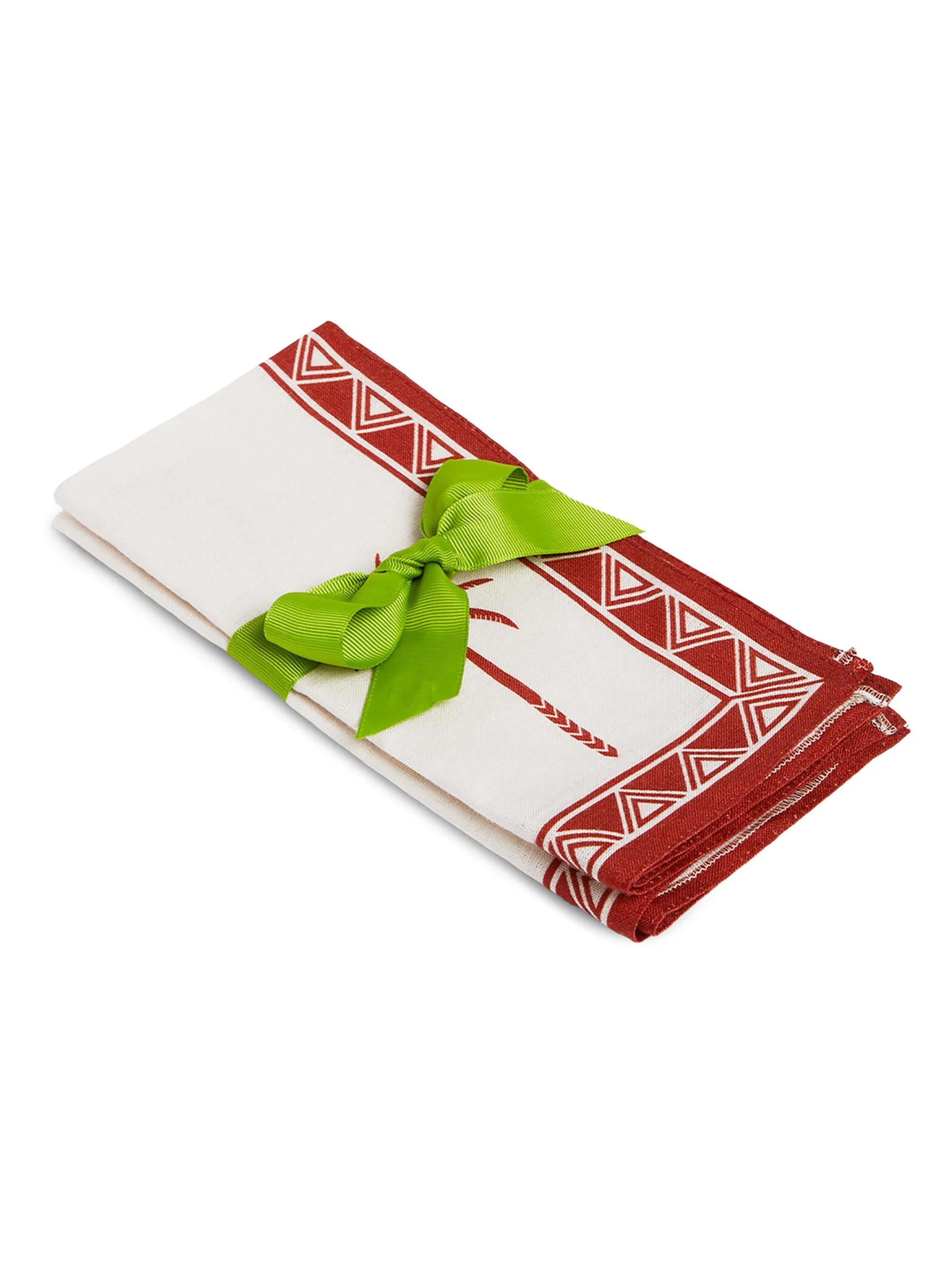 Large Napkin Set of 2 (45 x 45) - Date Palms Napkin Mattone - 1