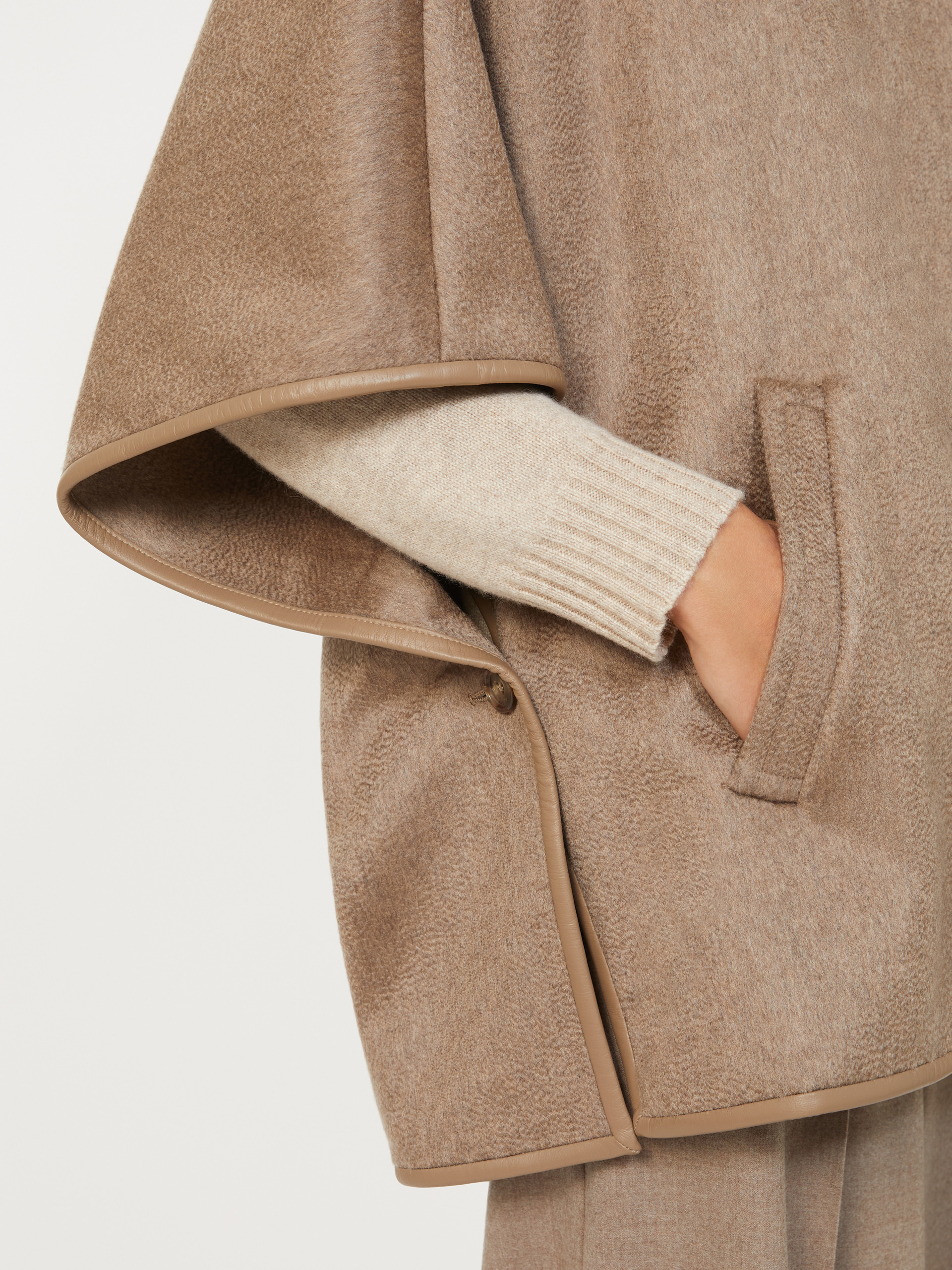CORSARO Cashmere zibeline cape - 6