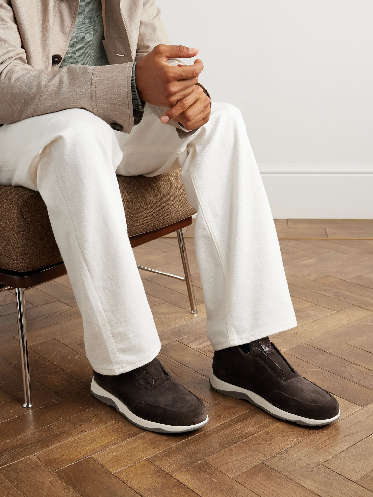 Echappée Suede Slip-On Sneakers Brown - 2