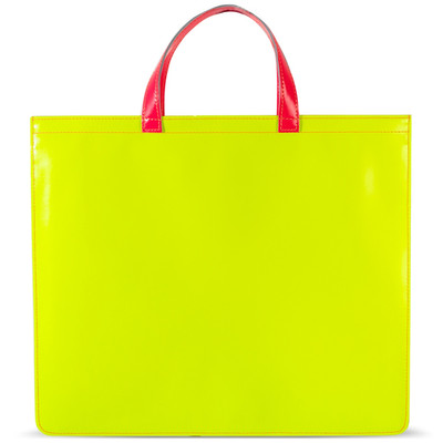 Comme Des Garçons Super Fluo Leather Bag Orange/Yellow in Orange outlook