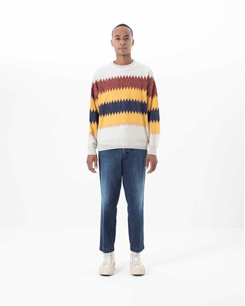 visvim AMPLUS KNIT L/S ZIG-ZAG IVORY outlook