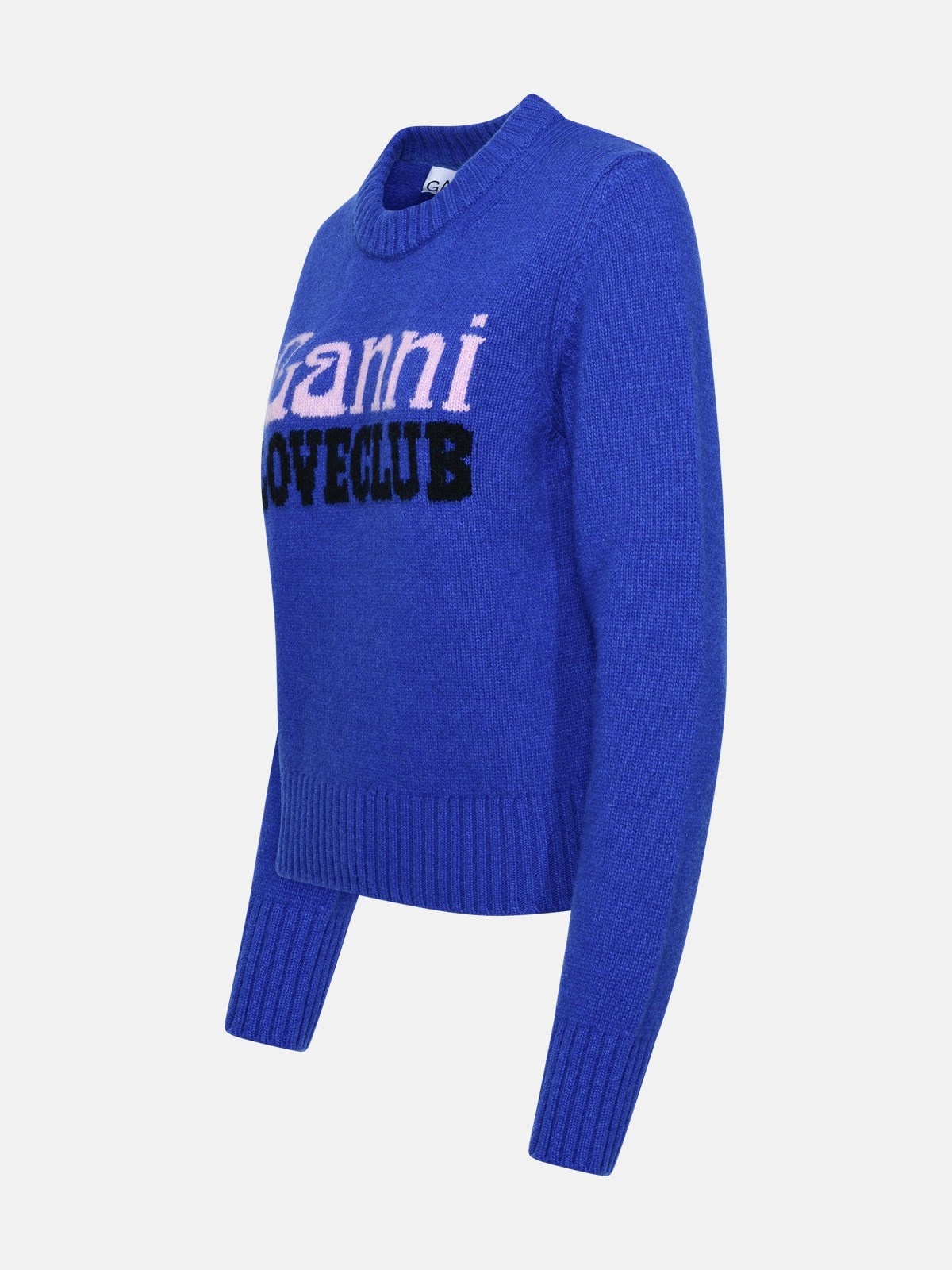 BLUE WOOL BLEND SWEATER - 2