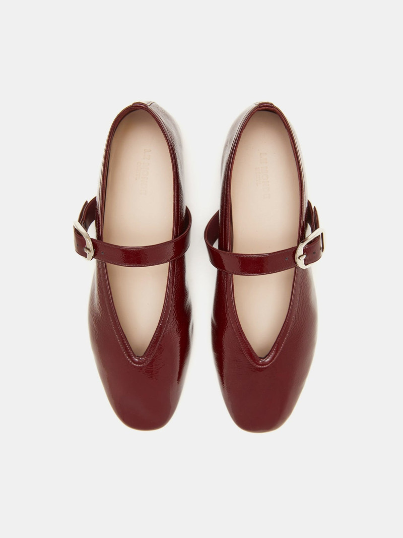 LE MONDE BÉRYL Stella Slipper / Oxblood Red Patent Leather outlook