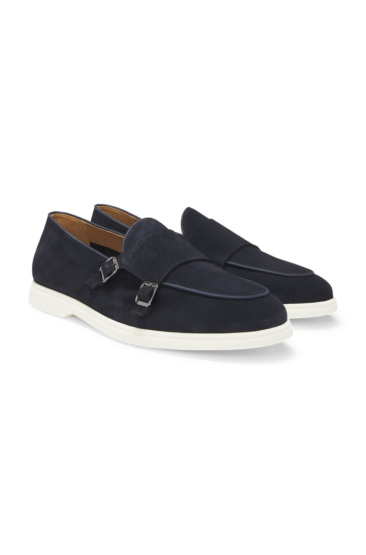 SUEDE MONK SHOE WITH CONTRAST OUTSOLE - 2