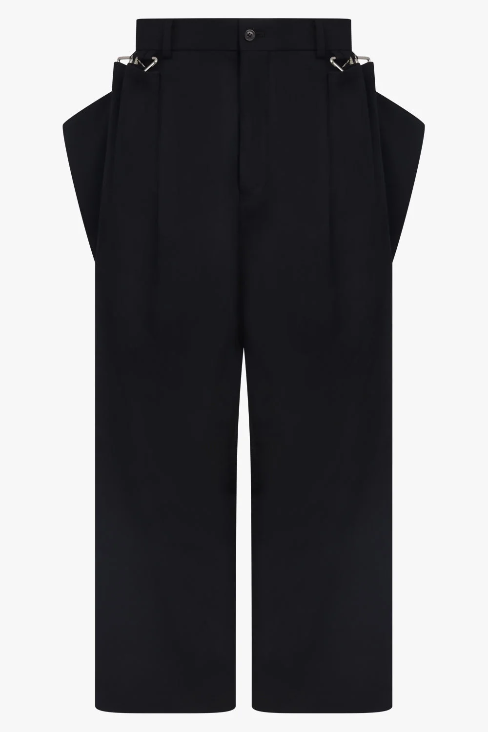 TAPERED PANT WITH EYELET DETAIL | BLACK - 1