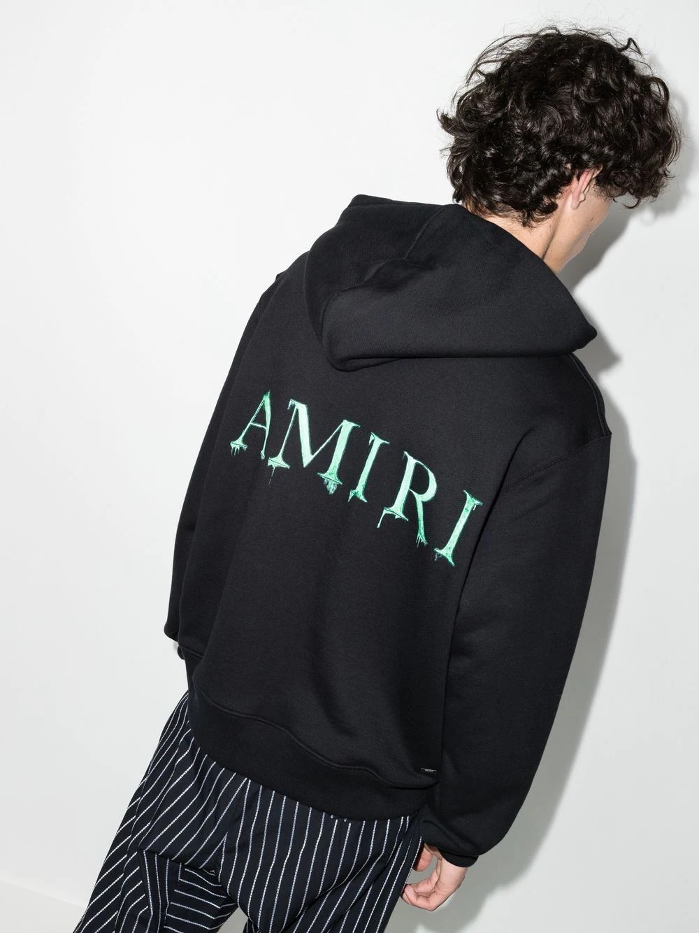 logo-print cotton hoodie - 3