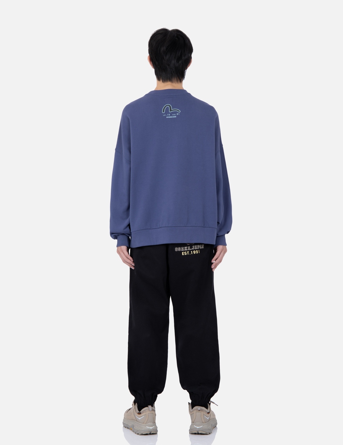 KAMON EMBROIDERY WIDE LEG JOGGERS - 5