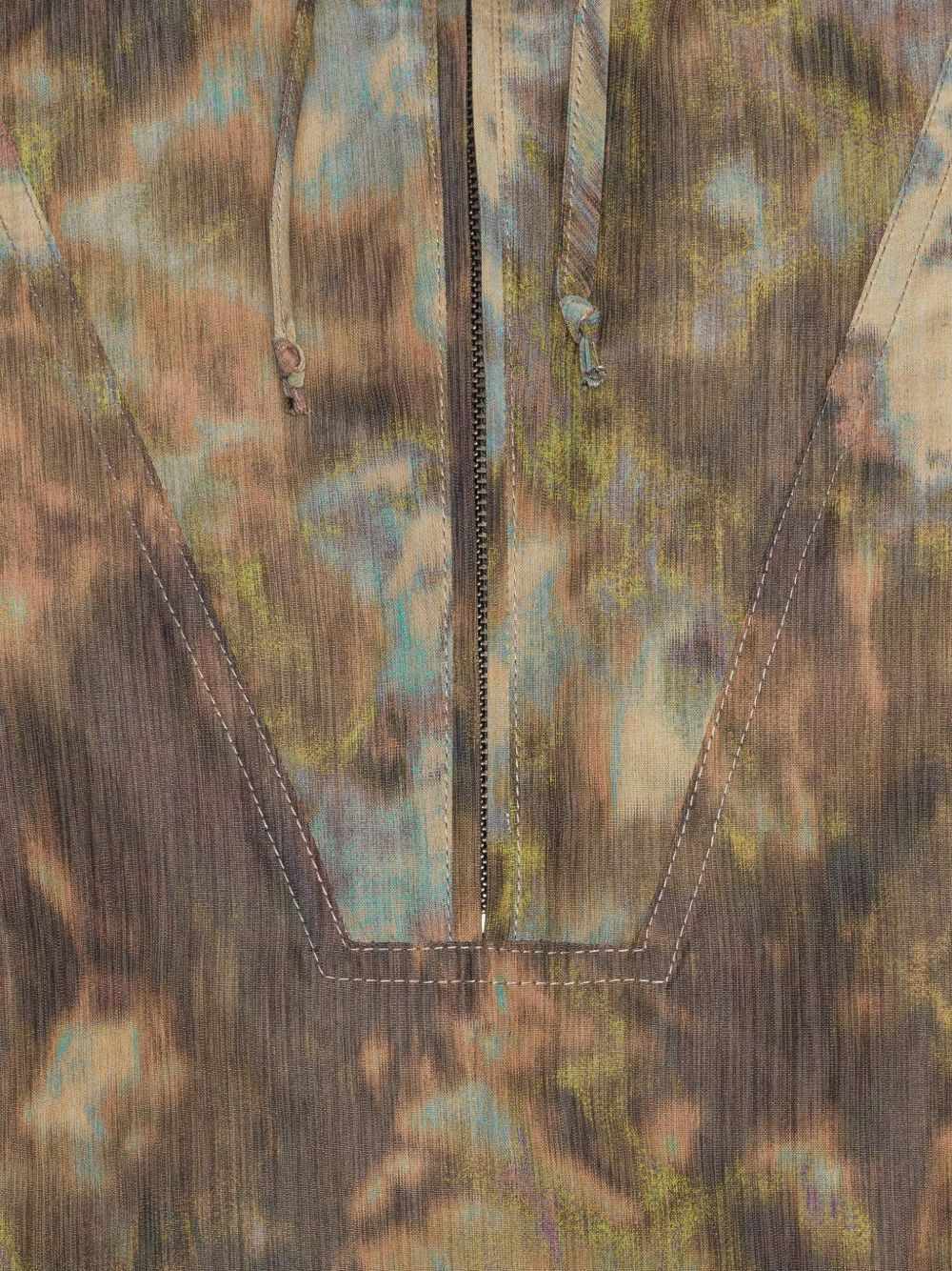 camouflage-print half-zip hoodie - 3