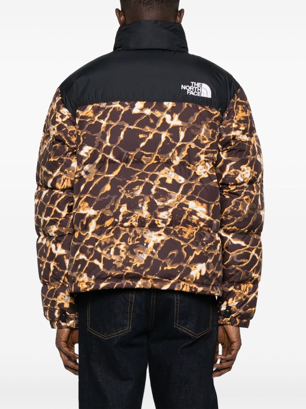 abstract-pattern print padded-design jacket - 4