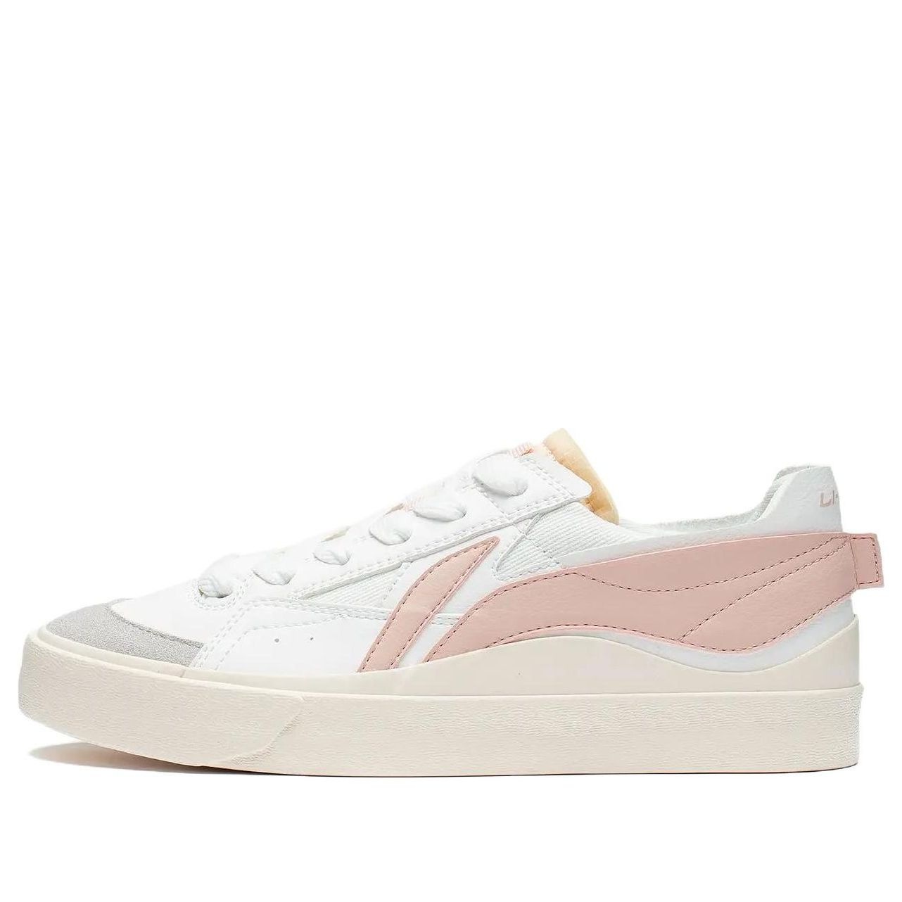 (WMNS) Li-Ning Fashion Skate Shoes 'White Pink' AGCT162-2 - 1