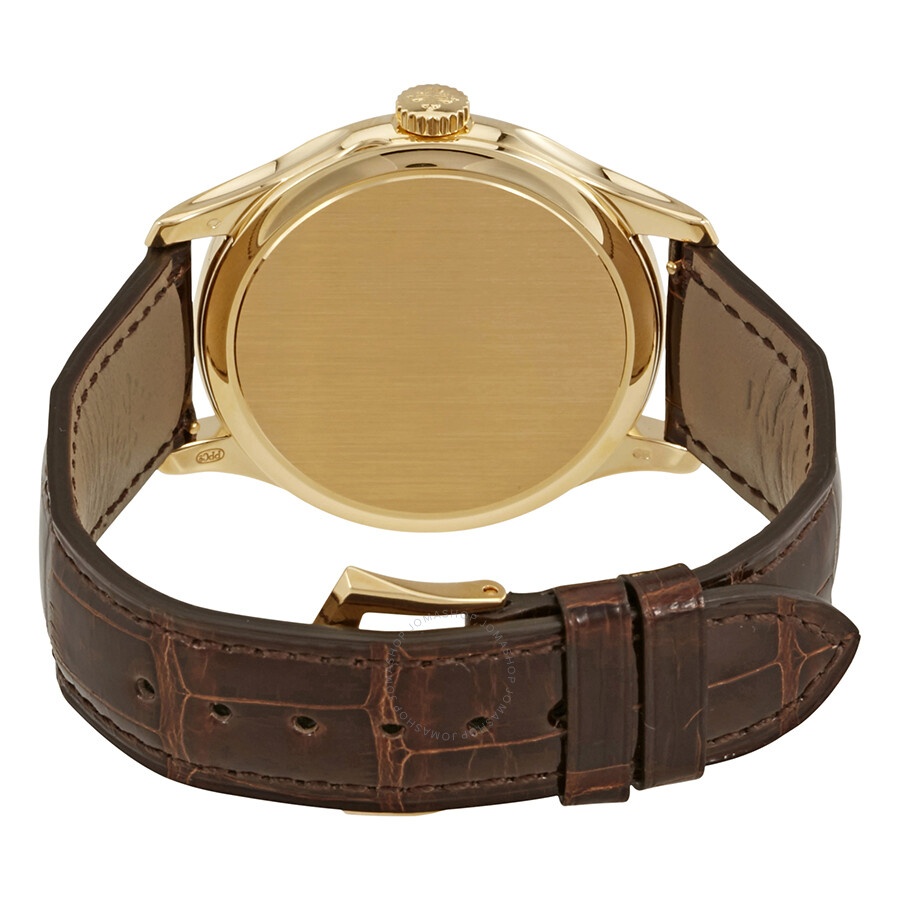 Pre-owned Patek Philippe Calatrava Ivory Dial 18kt Yellow Gold Brown Leather Men's Watch 5227J-001 - 3