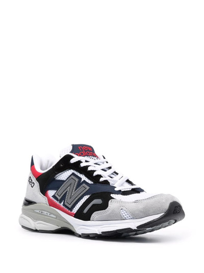 New Balance panelled leather trainers outlook