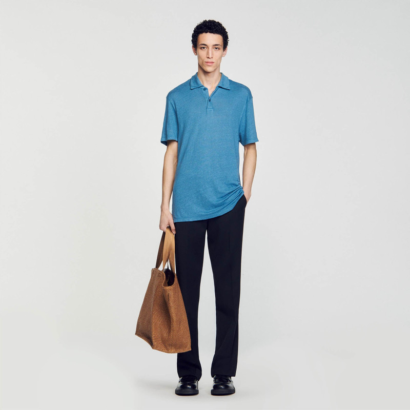 Sandro LINEN POLO SHIRT outlook