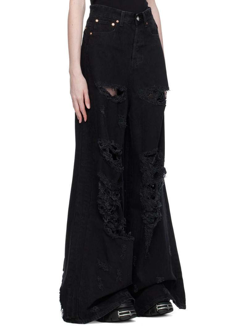 Black Distressed Jeans 2